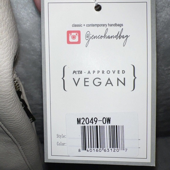 Jen & Co, Aris Whipstitch Hobo/Crossbody Guitar Strap, Cream. Vegan Leather NWT - Picture 9 of 10